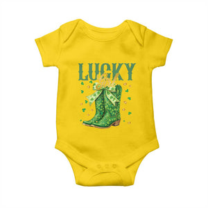 Cowboy St Patrick's Day Baby Onesie Lucky Girl Boots TS14 Daisy Print Your Wear
