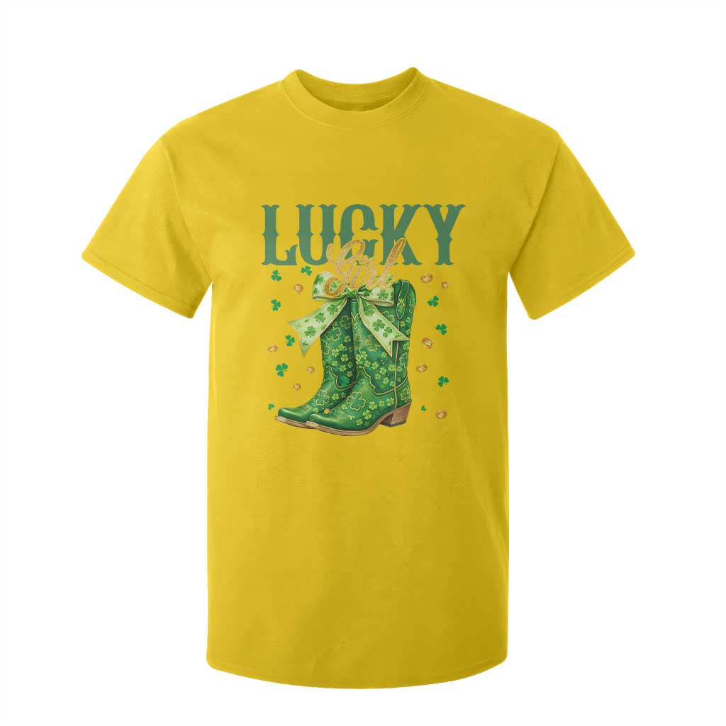 Cowboy St Patrick's Day T Shirt For Kid Lucky Girl Boots TS14 Daisy Print Your Wear
