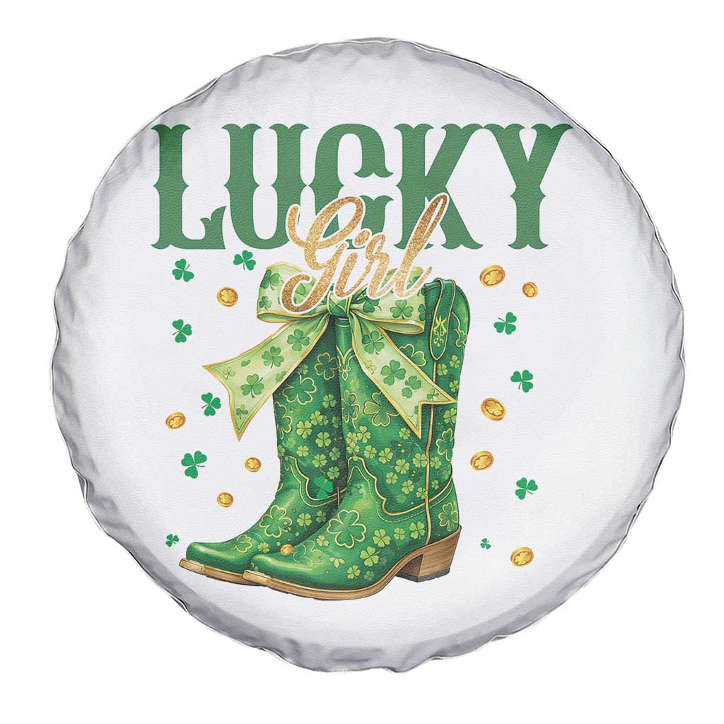 Cowboy St Patrick's Day Spare Tire Cover Lucky Girl Boots TS14 Print Your Wear