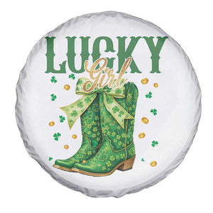 Cowboy St Patrick's Day Spare Tire Cover Lucky Girl Boots TS14 Print Your Wear