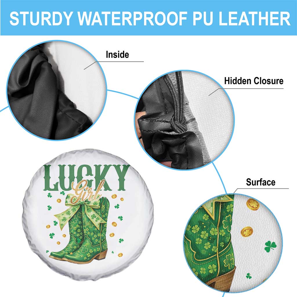 Cowboy St Patrick's Day Spare Tire Cover Lucky Girl Boots TS14 Print Your Wear