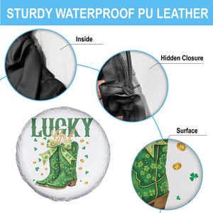 Cowboy St Patrick's Day Spare Tire Cover Lucky Girl Boots TS14 Print Your Wear
