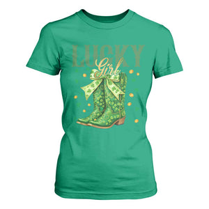 Cowboy St Patrick's Day T Shirt For Women Lucky Girl Boots TS14 Irish Green Print Your Wear