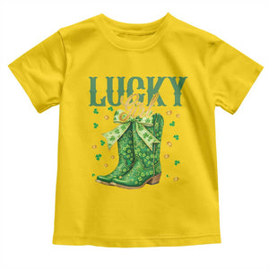 Cowboy St Patrick's Day Toddler T Shirt Lucky Girl Boots TS14 Daisy Print Your Wear