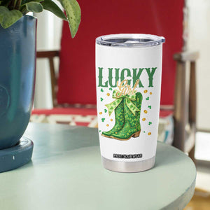 Cowboy St Patrick's Day Tumbler Cup Lucky Girl Boots TS14 Print Your Wear