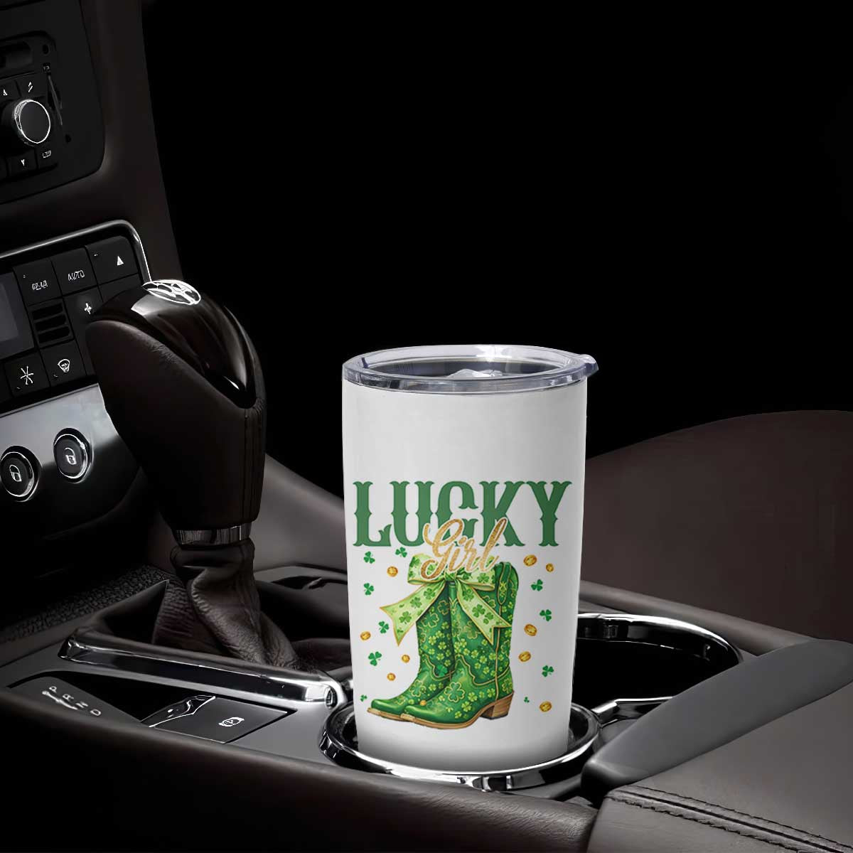 Cowboy St Patrick's Day Tumbler Cup Lucky Girl Boots TS14 Print Your Wear