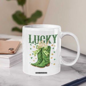 Cowboy St Patrick's Day Coffee Mug Lucky Girl Boots TS14 Print Your Wear