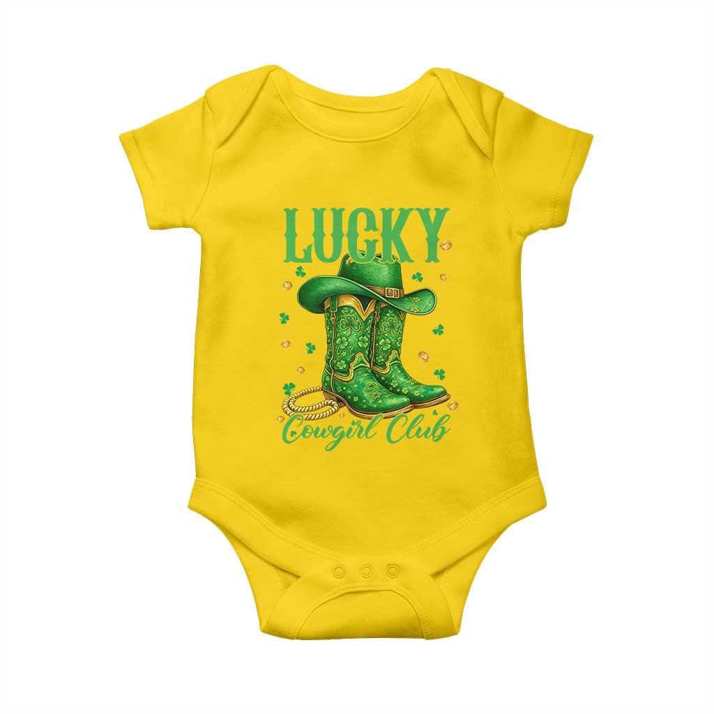 Lucky Cowgirl Club Baby Onesie Western Irish Cowboy St Patrick Day TS14 Daisy Print Your Wear