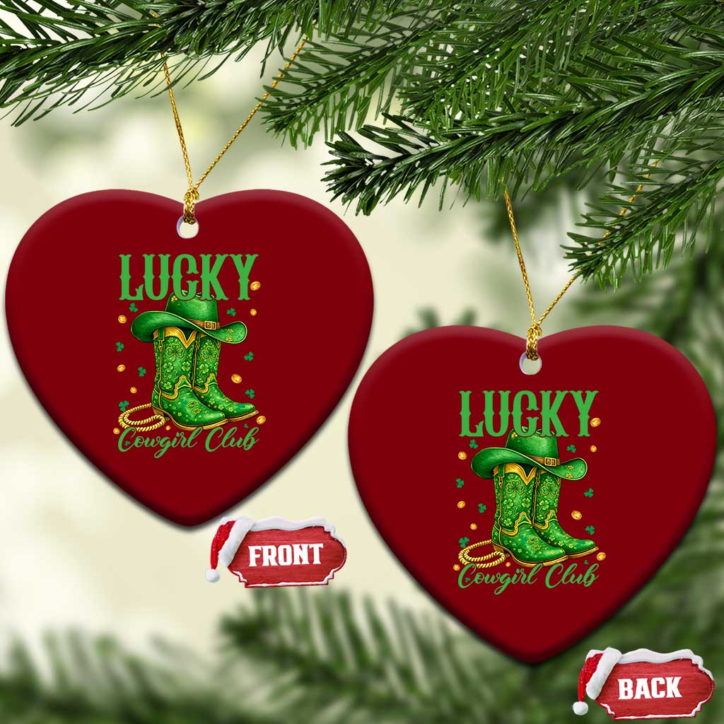 Lucky Cowgirl Club Ceramic Ornament Western Irish Cowboy St Patrick Day TS14 Print Your Wear