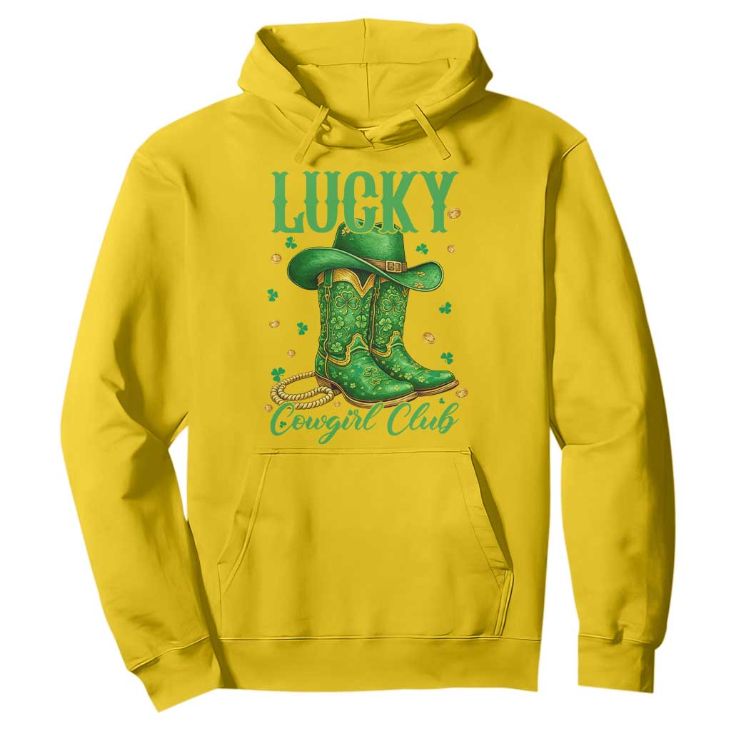 Lucky Cowgirl Club Hoodie Western Irish Cowboy St Patrick Day TS14 Daisy Print Your Wear