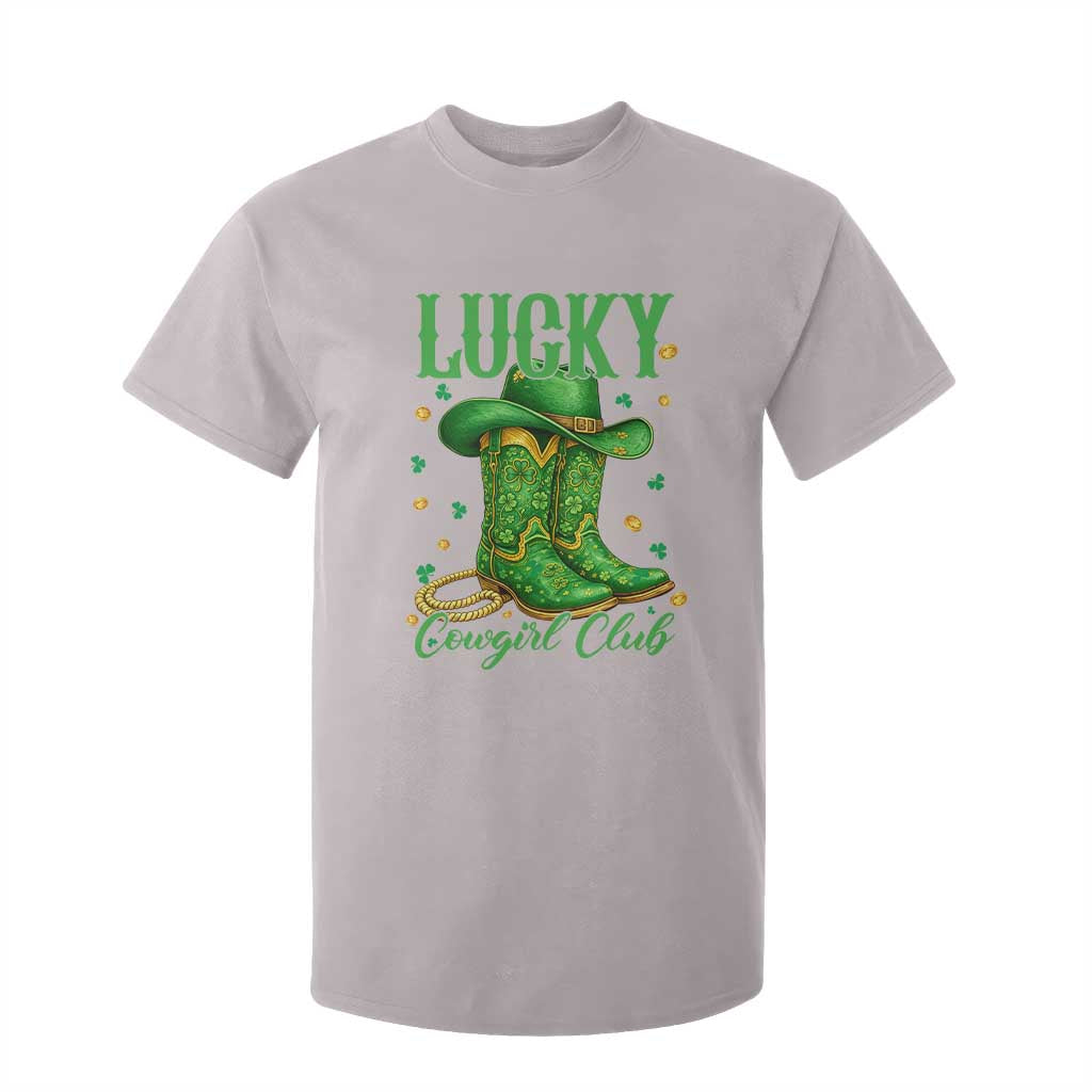 Lucky Cowgirl Club T Shirt For Kid Western Irish Cowboy St Patrick Day TS14 Ice Gray Print Your Wear