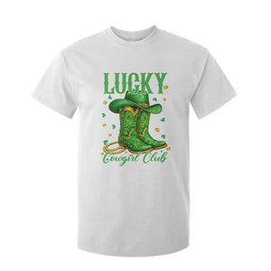 Lucky Cowgirl Club T Shirt For Kid Western Irish Cowboy St Patrick Day TS14 White Print Your Wear