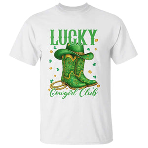 Lucky Cowgirl Club T Shirt Western Irish Cowboy St Patrick Day TS14 White Print Your Wear