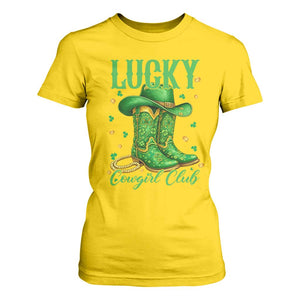 Lucky Cowgirl Club T Shirt For Women Western Irish Cowboy St Patrick Day TS14 Daisy Print Your Wear