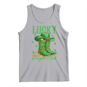 Lucky Cowgirl Club Tank Top Western Irish Cowboy St Patrick Day TS14 Athletic Heather Print Your Wear