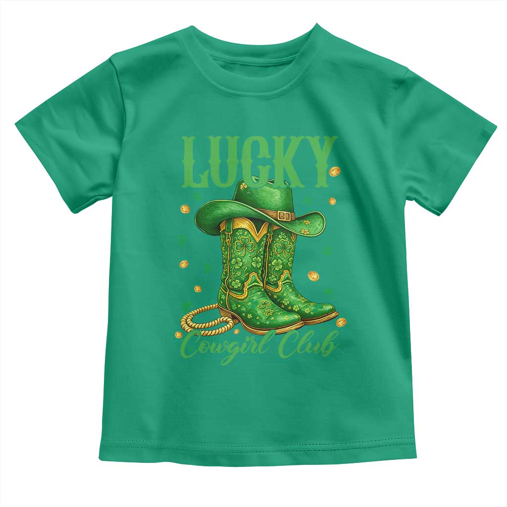 Lucky Cowgirl Club Toddler T Shirt Western Irish Cowboy St Patrick Day TS14 Irish Green Print Your Wear