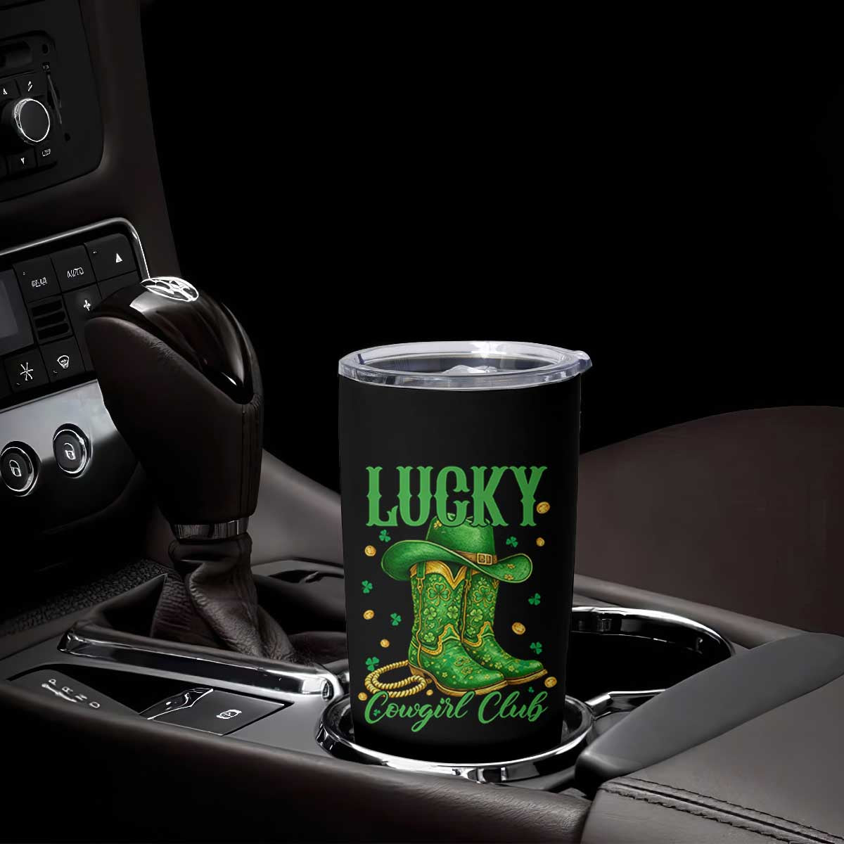 Lucky Cowgirl Club Tumbler Cup Western Irish Cowboy St Patrick Day TS14 Print Your Wear