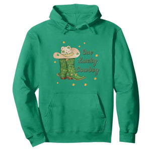 One Lucky Cowboy Hoodie Western Irish Cowboy St Patrick Day TS14 Irish Green Print Your Wear