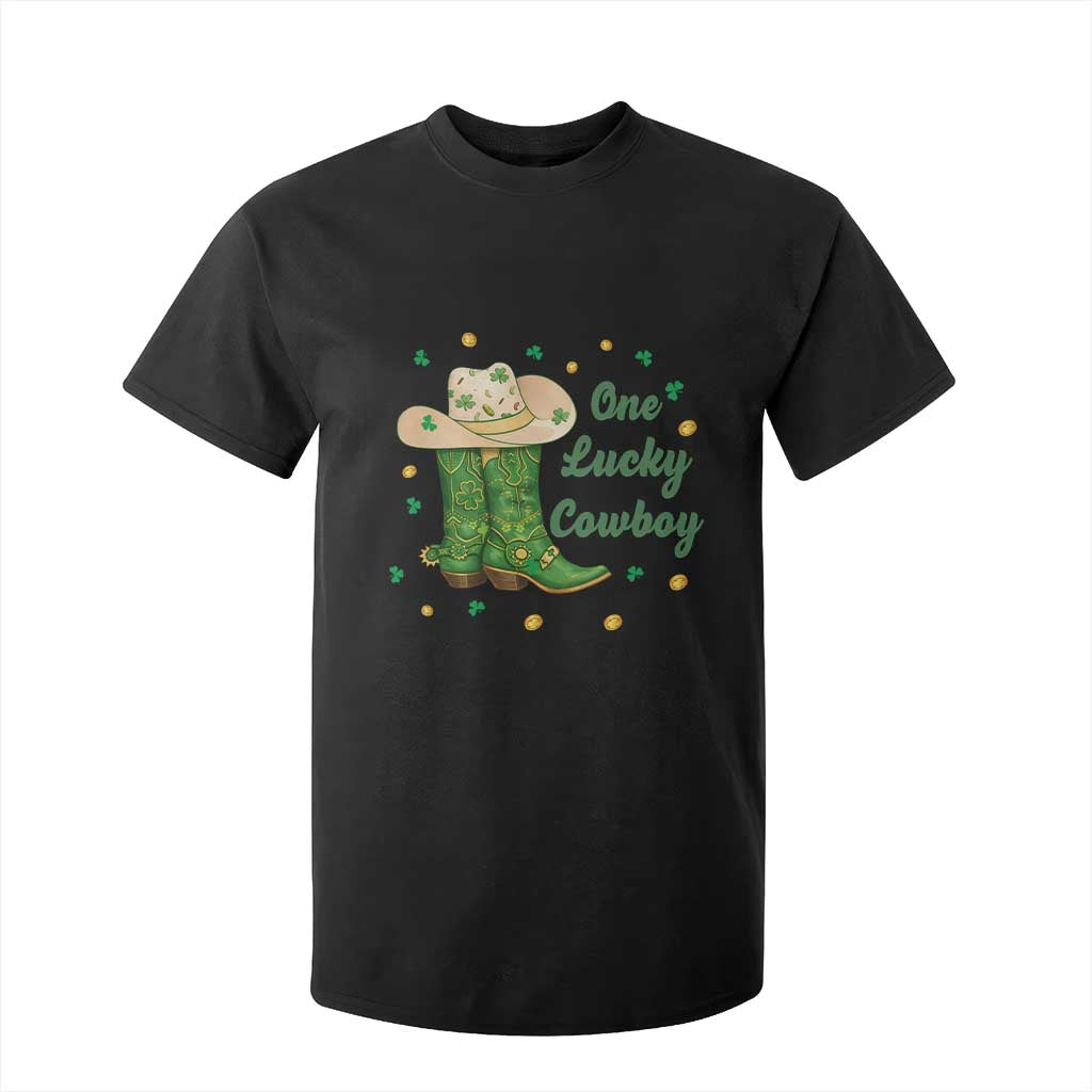 One Lucky Cowboy T Shirt For Kid Western Irish Cowboy St Patrick Day TS14 Black Print Your Wear