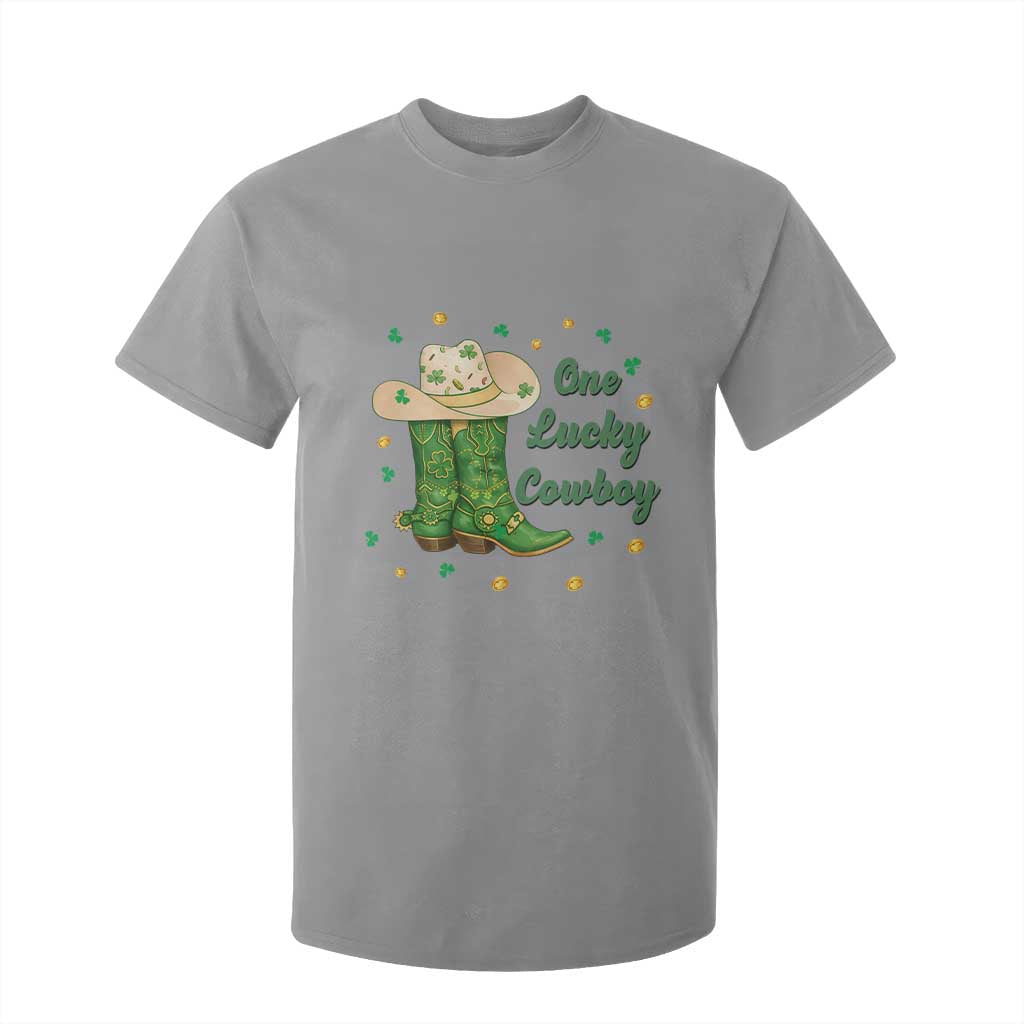 One Lucky Cowboy T Shirt For Kid Western Irish Cowboy St Patrick Day TS14 Sport Gray Print Your Wear
