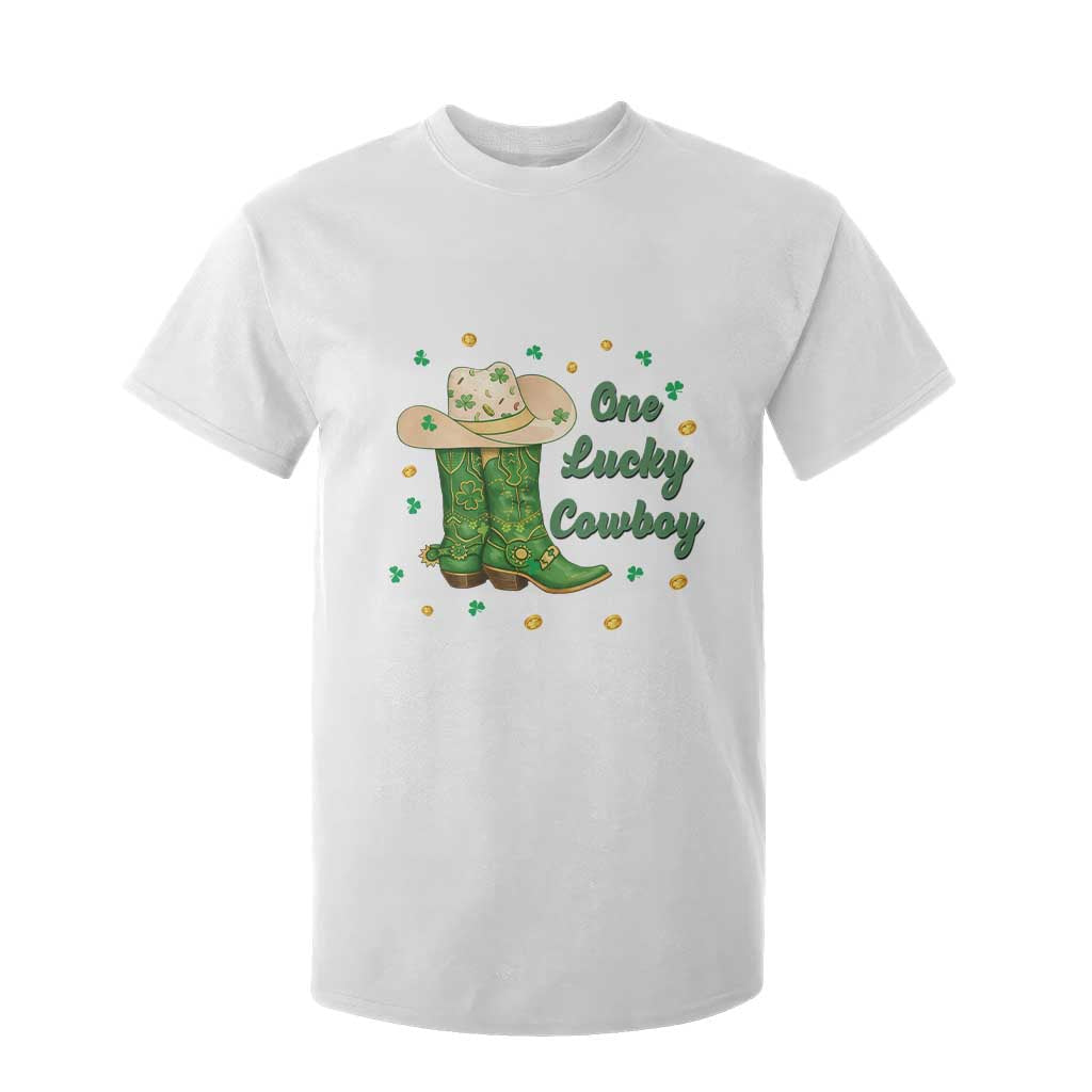One Lucky Cowboy T Shirt For Kid Western Irish Cowboy St Patrick Day TS14 White Print Your Wear
