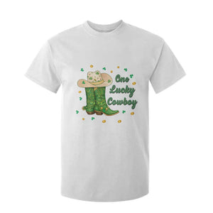 One Lucky Cowboy T Shirt For Kid Western Irish Cowboy St Patrick Day TS14 White Print Your Wear