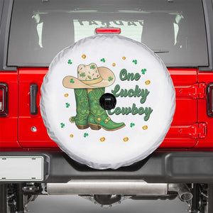 One Lucky Cowboy Spare Tire Cover Western Irish Cowboy St Patrick Day TS14 White Print Your Wear
