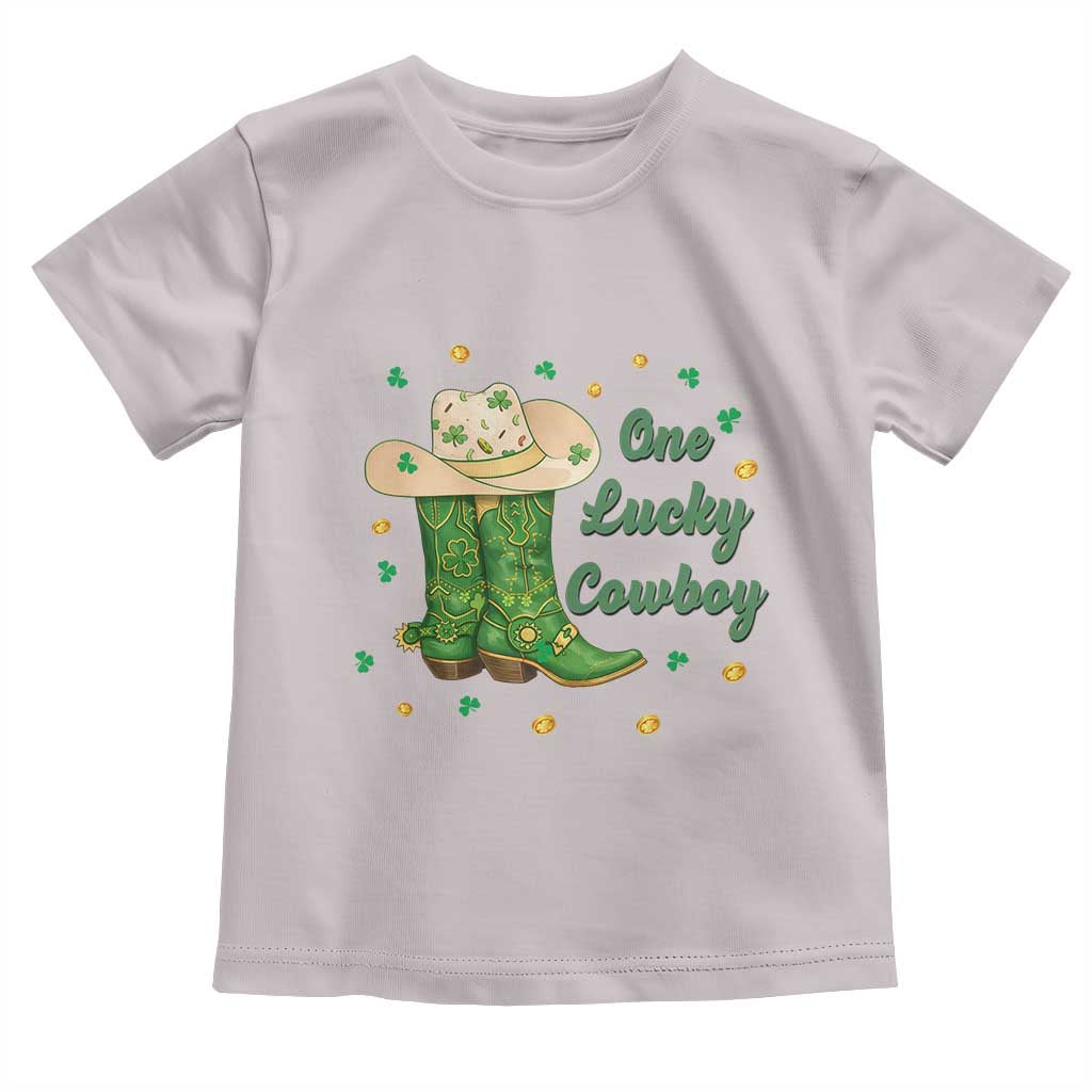One Lucky Cowboy Toddler T Shirt Western Irish Cowboy St Patrick Day TS14 Ice Gray Print Your Wear