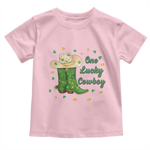 One Lucky Cowboy Toddler T Shirt Western Irish Cowboy St Patrick Day TS14 Light Pink Print Your Wear