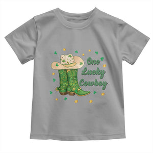 One Lucky Cowboy Toddler T Shirt Western Irish Cowboy St Patrick Day TS14 Sport Gray Print Your Wear