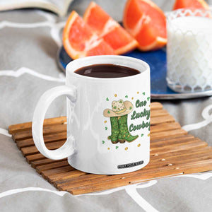 One Lucky Cowboy Coffee Mug Western Irish Cowboy St Patrick Day TS14 Print Your Wear