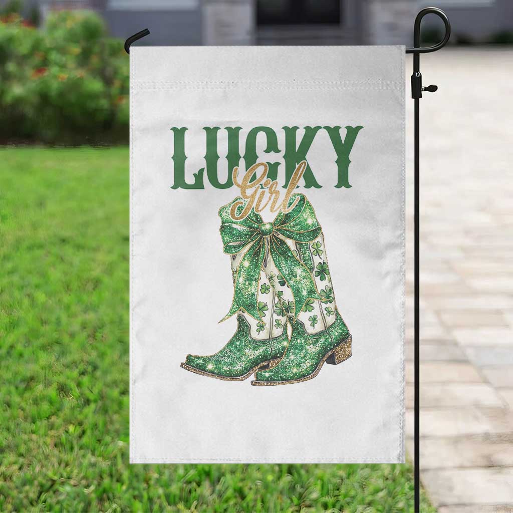 Lucky Cowgirl Garden Flag Western Irish Cowboy St Patrick Day TS14 Print Your Wear
