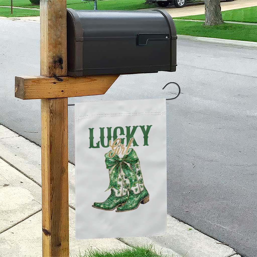 Lucky Cowgirl Garden Flag Western Irish Cowboy St Patrick Day TS14 Print Your Wear
