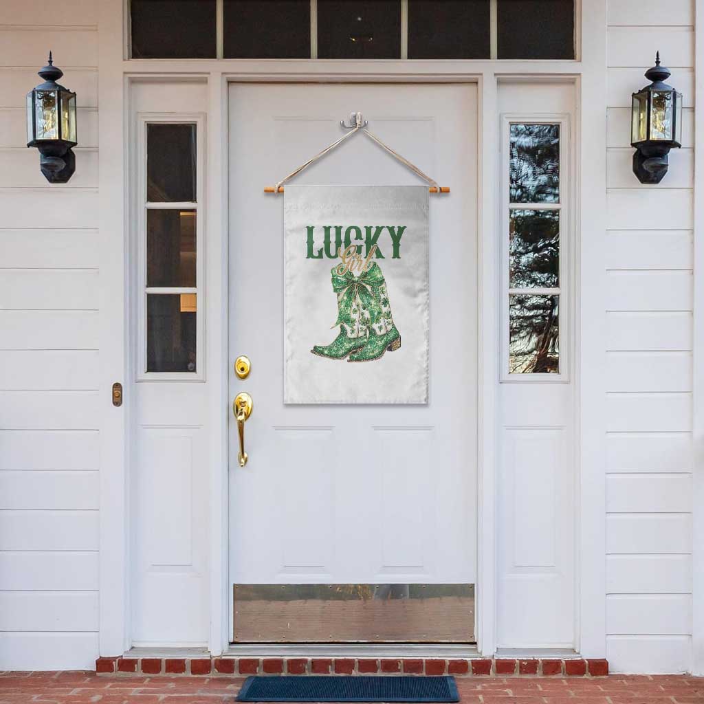 Lucky Cowgirl Garden Flag Western Irish Cowboy St Patrick Day TS14 Print Your Wear