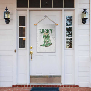 Lucky Cowgirl Garden Flag Western Irish Cowboy St Patrick Day TS14 Print Your Wear