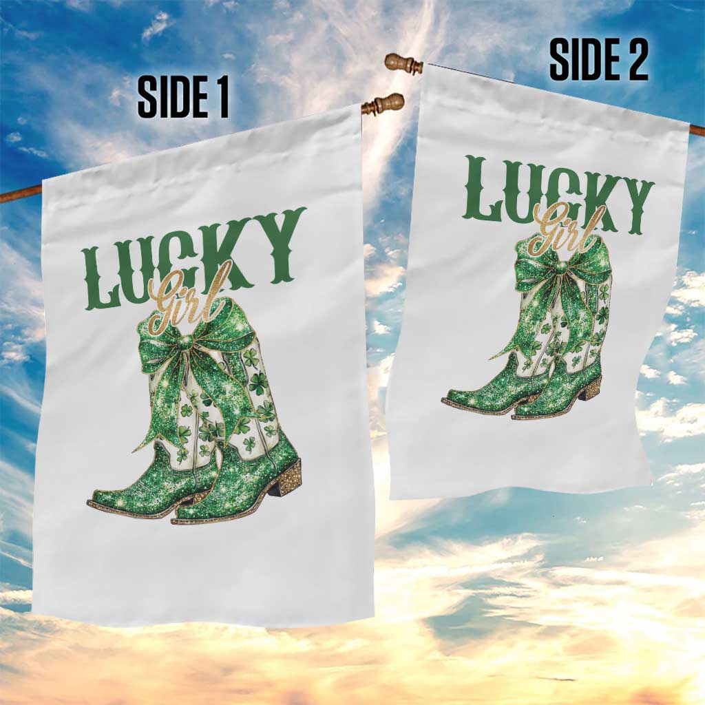 Lucky Cowgirl Garden Flag Western Irish Cowboy St Patrick Day TS14 Print Your Wear