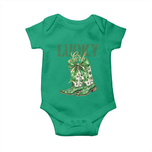 Lucky Cowgirl Baby Onesie Western Irish Cowboy St Patrick Day TS14 Irish Green Print Your Wear