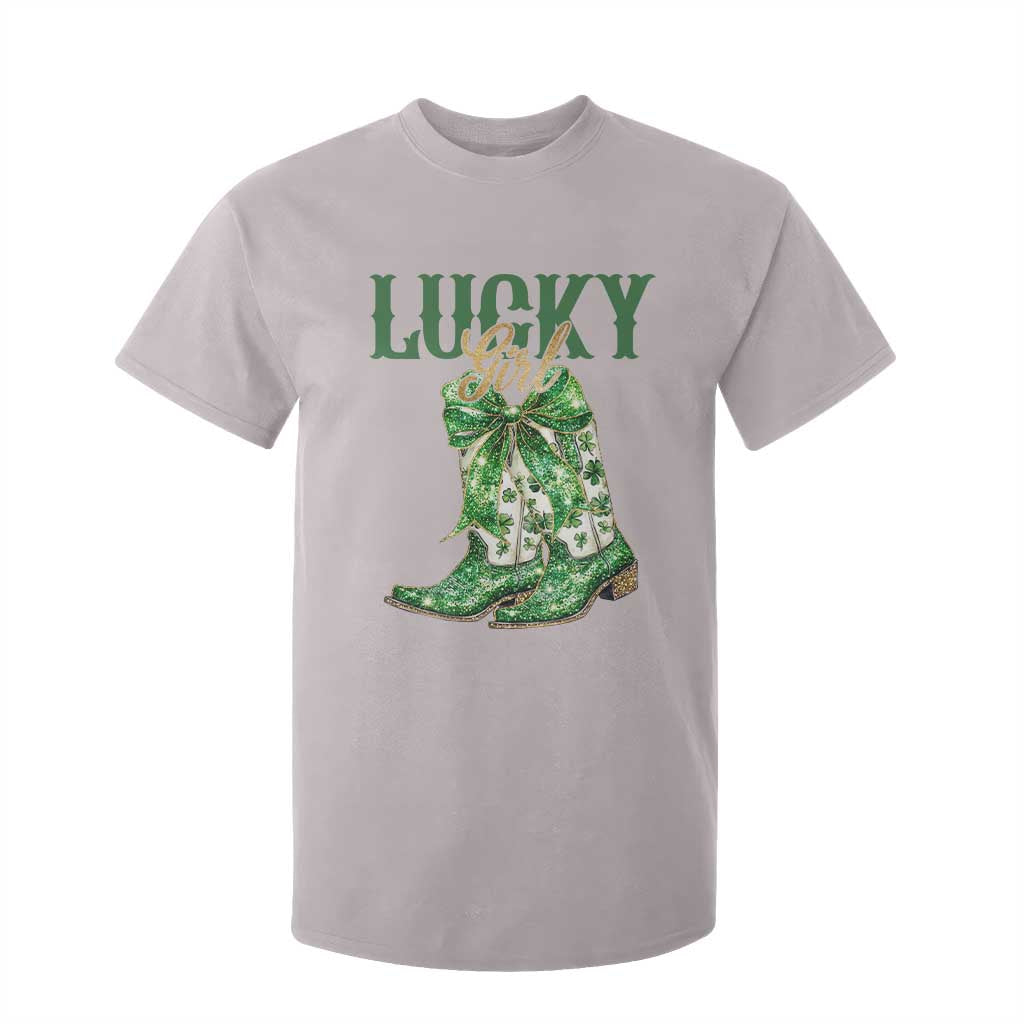 Lucky Cowgirl T Shirt For Kid Western Irish Cowboy St Patrick Day TS14 Ice Gray Print Your Wear