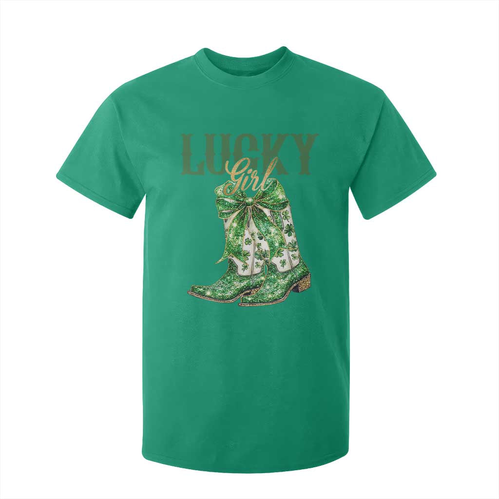 Lucky Cowgirl T Shirt For Kid Western Irish Cowboy St Patrick Day TS14 Irish Green Print Your Wear