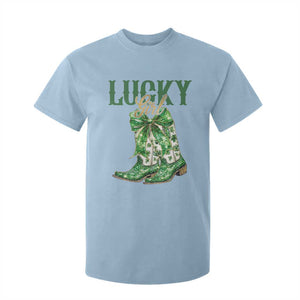 Lucky Cowgirl T Shirt For Kid Western Irish Cowboy St Patrick Day TS14 Light Blue Print Your Wear