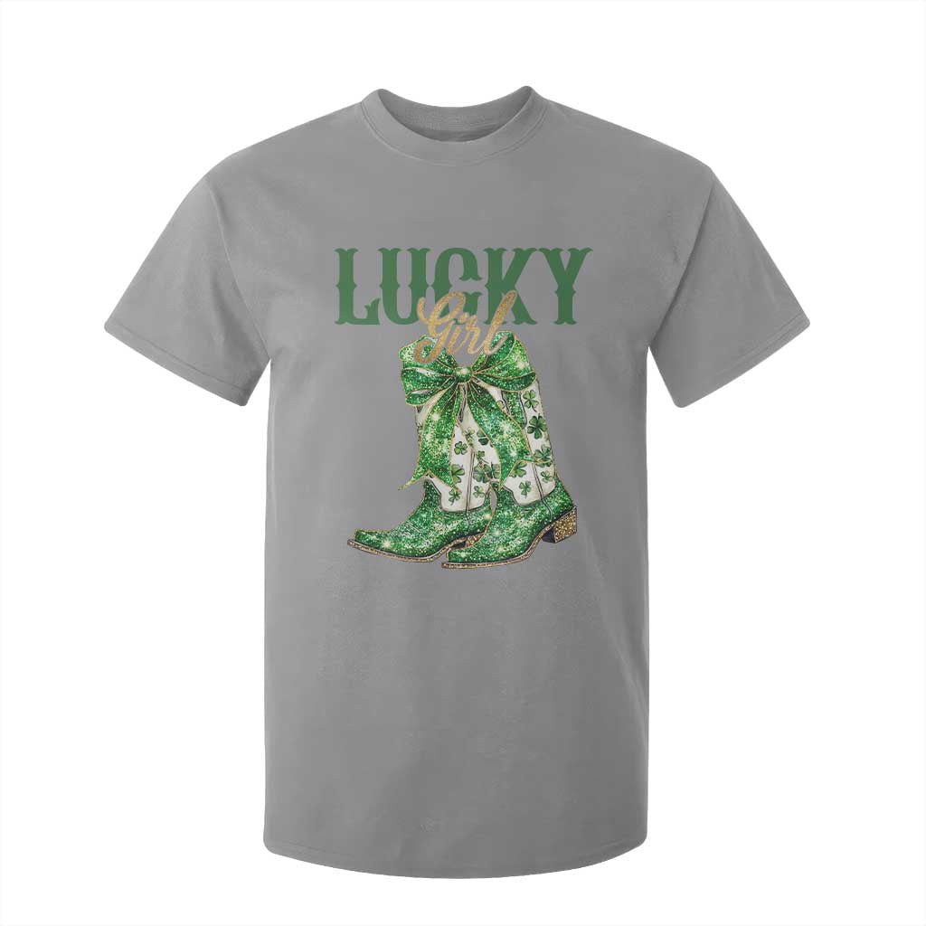 Lucky Cowgirl T Shirt For Kid Western Irish Cowboy St Patrick Day TS14 Sport Gray Print Your Wear