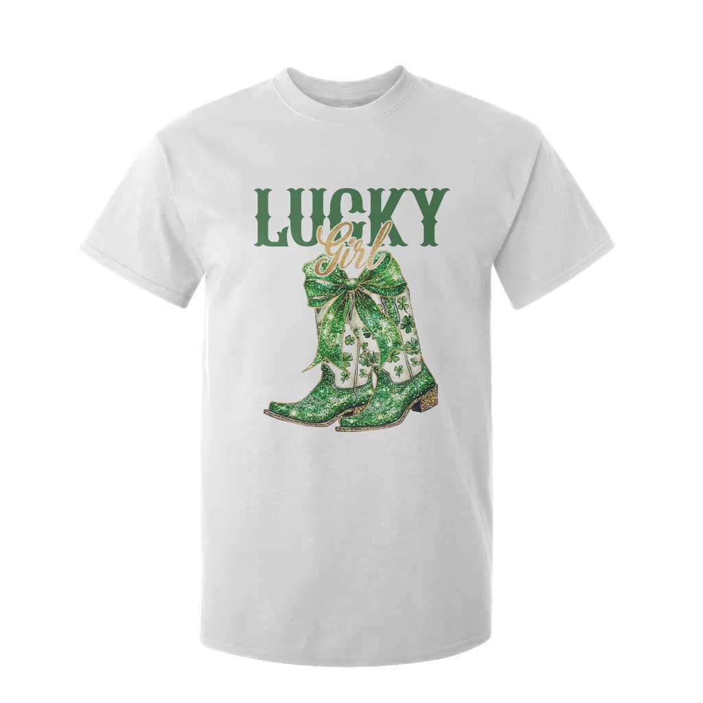 Lucky Cowgirl T Shirt For Kid Western Irish Cowboy St Patrick Day TS14 White Print Your Wear