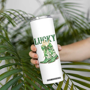 Lucky Cowgirl Skinny Tumbler Western Irish Cowboy St Patrick Day TS14 Print Your Wear