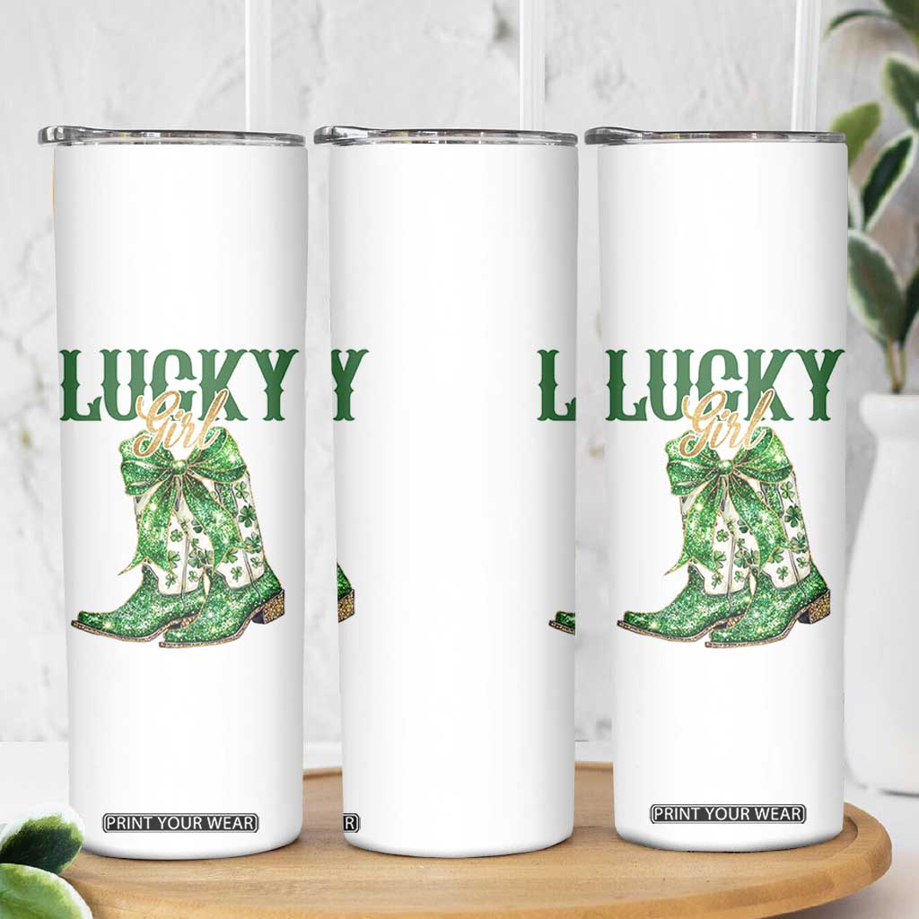 Lucky Cowgirl Skinny Tumbler Western Irish Cowboy St Patrick Day TS14 Print Your Wear