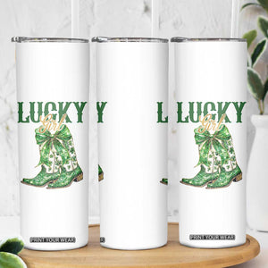 Lucky Cowgirl Skinny Tumbler Western Irish Cowboy St Patrick Day TS14 Print Your Wear