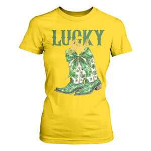 Lucky Cowgirl T Shirt For Women Western Irish Cowboy St Patrick Day TS14 Daisy Print Your Wear