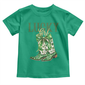Lucky Cowgirl Toddler T Shirt Western Irish Cowboy St Patrick Day TS14 Irish Green Print Your Wear