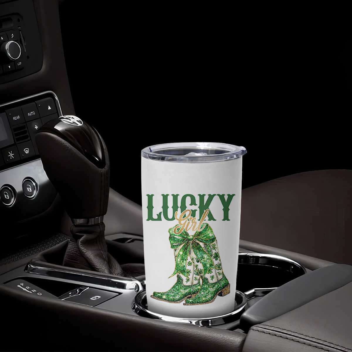 Lucky Cowgirl Tumbler Cup Western Irish Cowboy St Patrick Day TS14 Print Your Wear