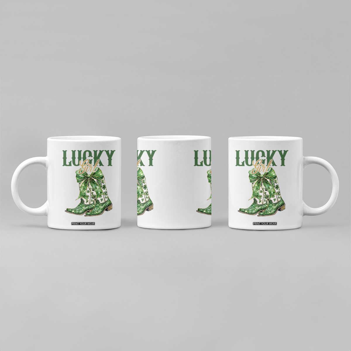 Lucky Cowgirl Coffee Mug Western Irish Cowboy St Patrick Day TS14 Print Your Wear