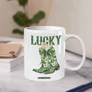 Lucky Cowgirl Coffee Mug Western Irish Cowboy St Patrick Day TS14 Print Your Wear